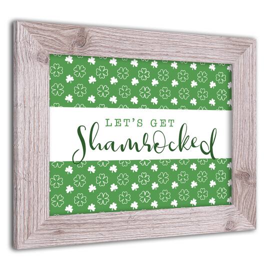 Lets Get Shamrocked Framed Print 11" x 14" Western White Framed Print